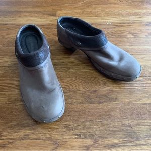 Merrell Luxe Wrap Bitter Chocolate Womens Leather Slip On Studded Shoes 7.5 Mule